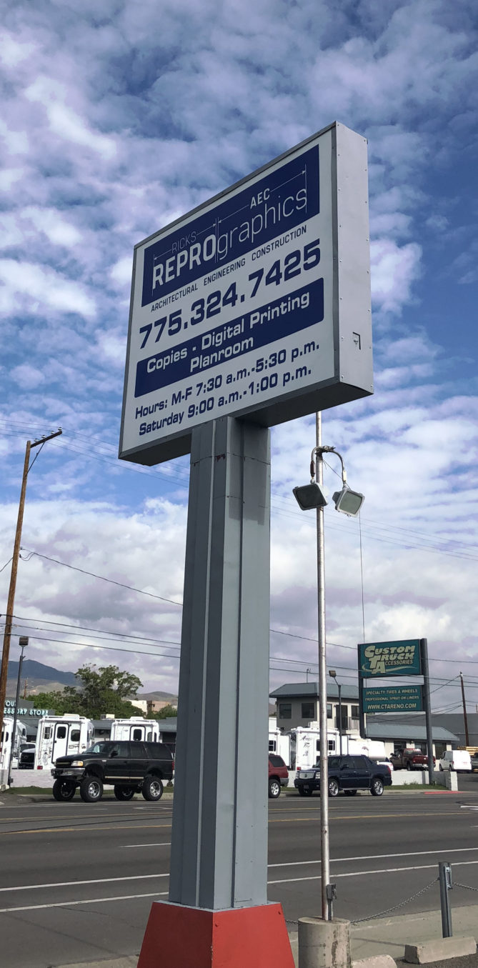 Rick's AEC Reprographics sign